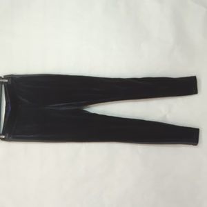 NWOT -Womens Fashion Dark Gray Velour Leggings